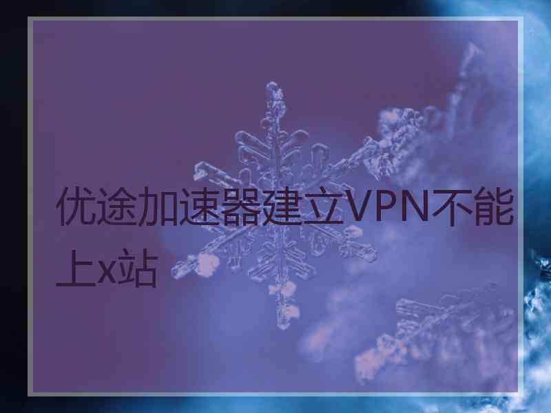 优途加速器建立VPN不能上x站