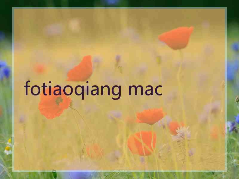 fotiaoqiang mac