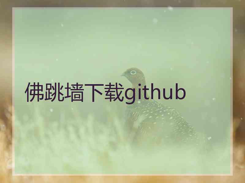 佛跳墙下载github