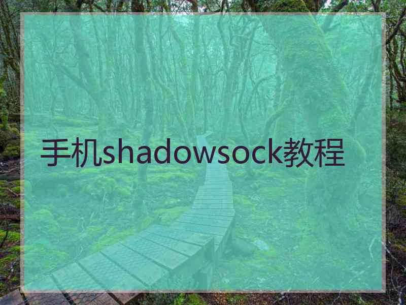 手机shadowsock教程