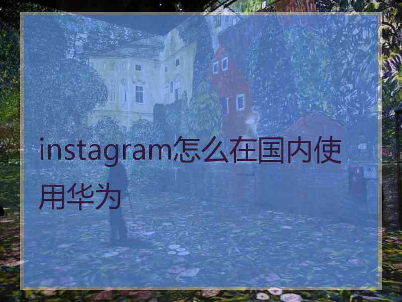 instagram怎么在国内使用华为