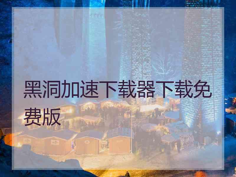 黑洞加速下载器下载免费版