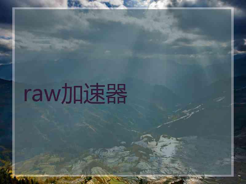 raw加速器