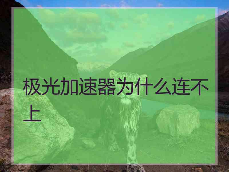 极光加速器为什么连不上