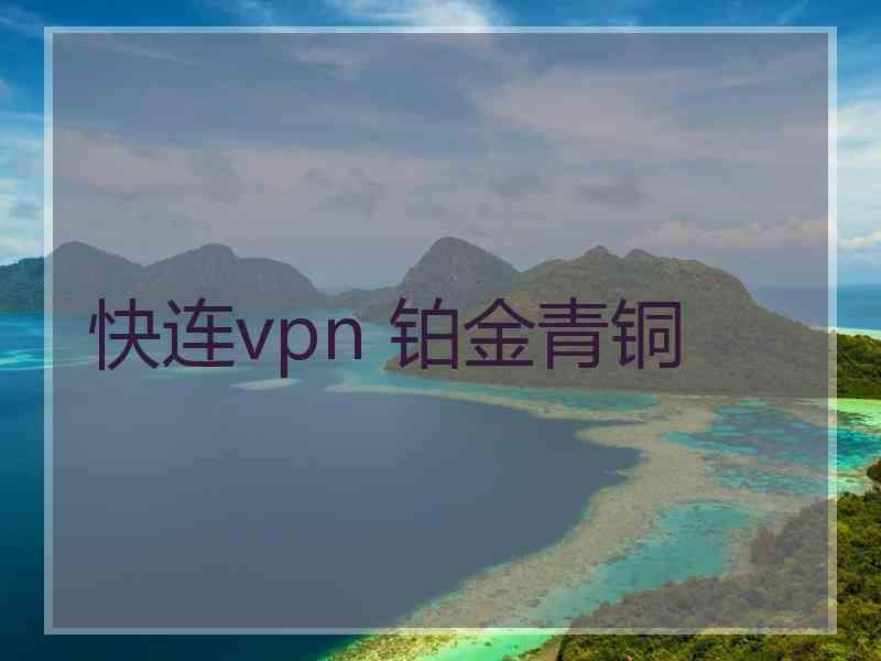 快连vpn 铂金青铜