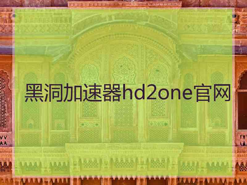 黑洞加速器hd2one官网