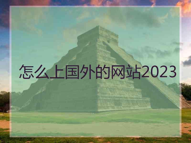 怎么上国外的网站2023