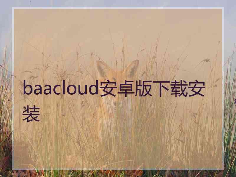 baacloud安卓版下载安装