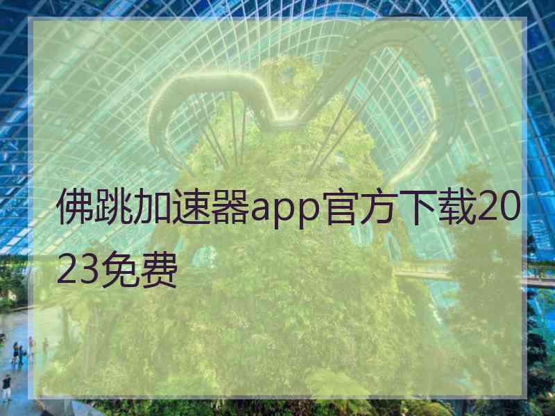 佛跳加速器app官方下载2023免费