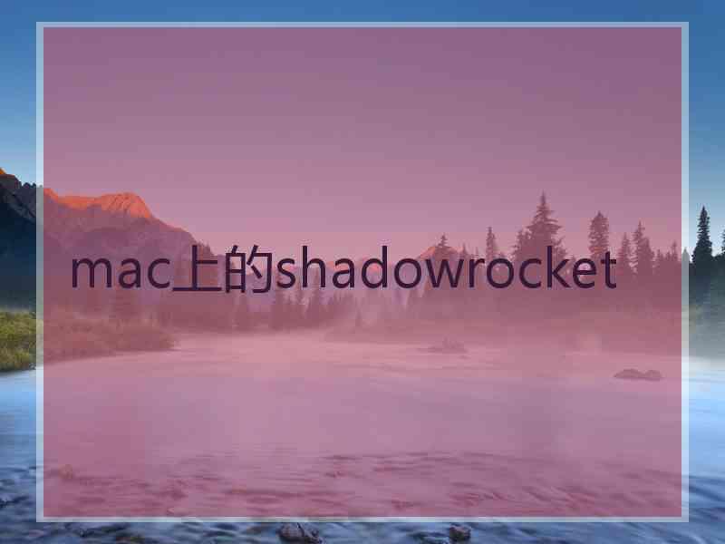 mac上的shadowrocket