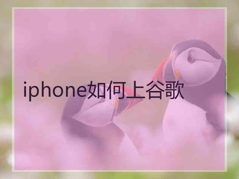 iphone如何上谷歌