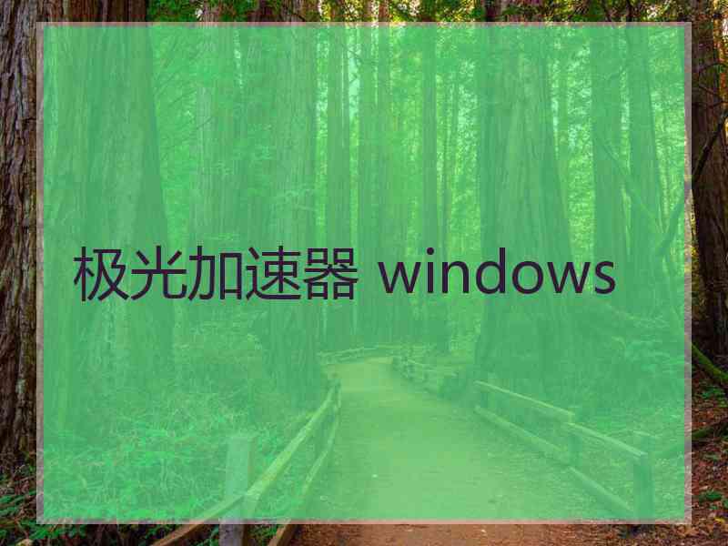 极光加速器 windows