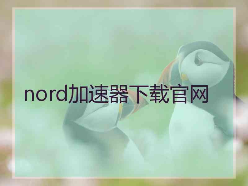 nord加速器下载官网