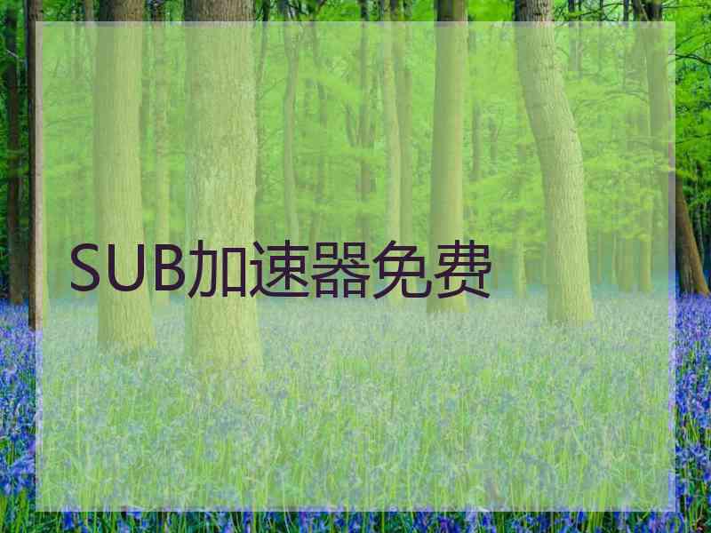 SUB加速器免费