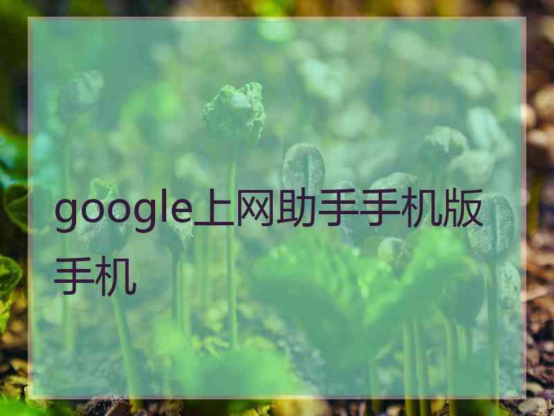 google上网助手手机版手机