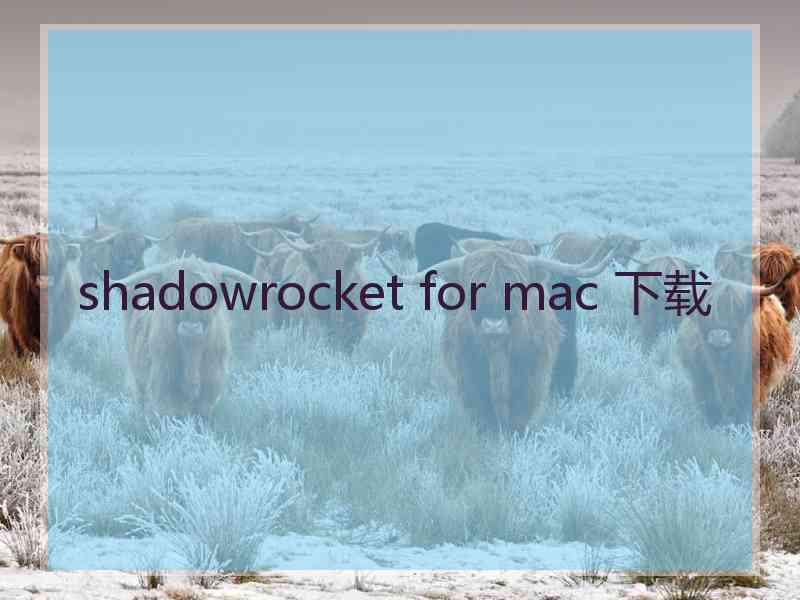 shadowrocket for mac 下载