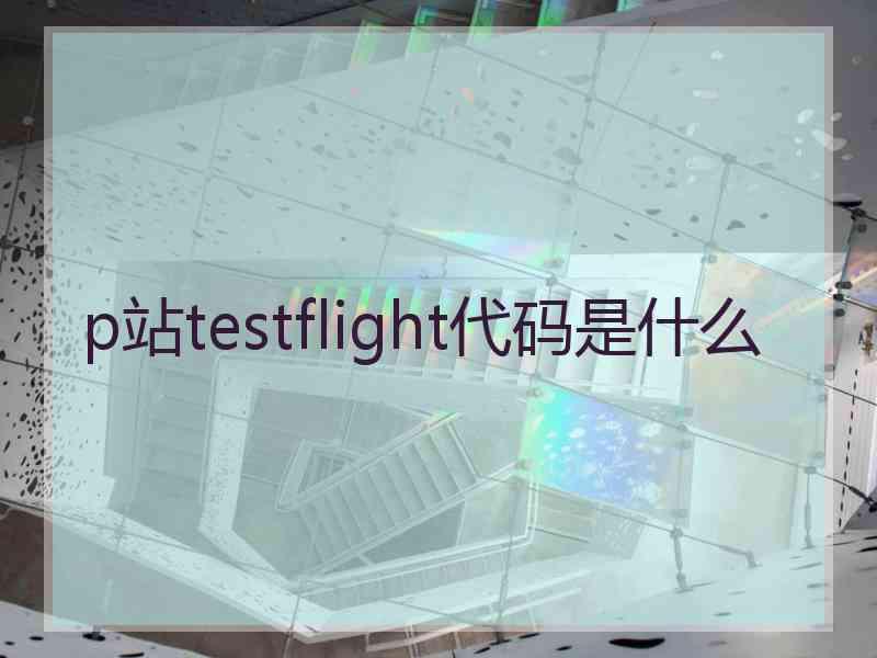 p站testflight代码是什么