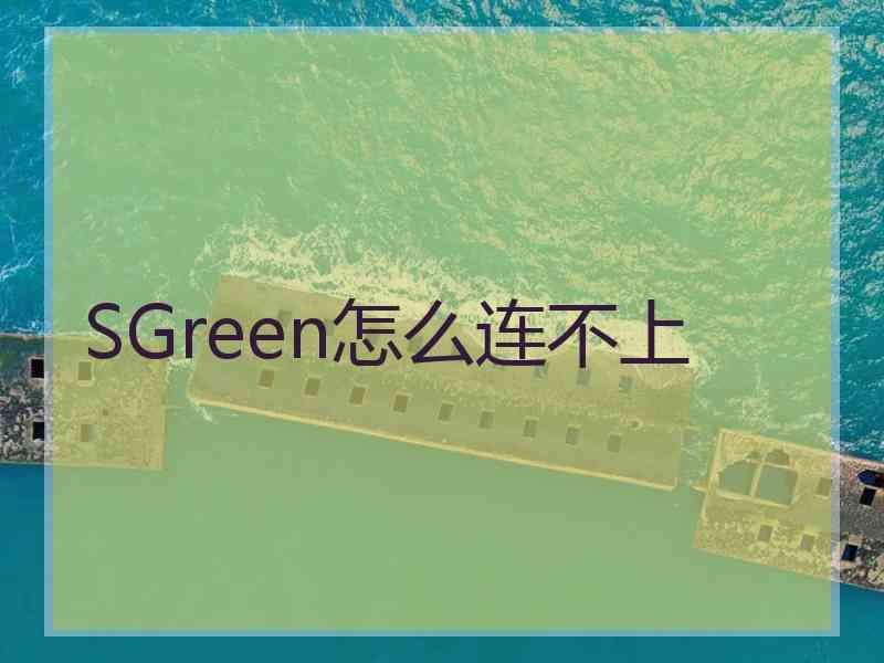 SGreen怎么连不上