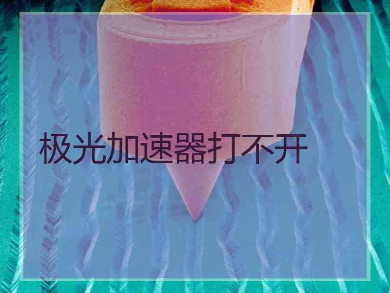 极光加速器打不开