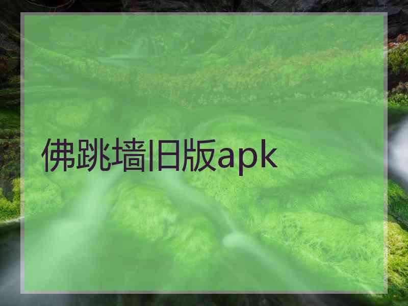 佛跳墙旧版apk