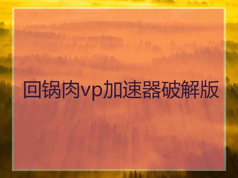 回锅肉vp加速器破解版